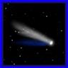 Posted by Dracô on 3/18/2003, 13KB
Illustration of what a good photograph of a comet would show...glowing head with corona, streaming dust (particle) tail, 
