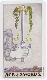 Ace of Swords, from Universal Waite Tarot