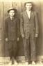 Posted by Ladynic on 1/21/2003, 23KB
Left, my grandfather, Everett Elmer Dame, 1901-1960, and his brother Oscar.  Taken about 1910.