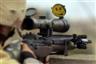 Posted by Wizard®NamVet on 11/23/2004, 15KB
A happy face smiles back from the scope of a U.S. Army sniper's rifle, during a mission searching for insurgents in Mosul