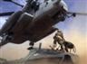 Posted by Advnelisgi® on 3/26/2006, 70KB
A U.S. Marine with the Combat Logistics Company-117 attempts to rig a rope from a UH-60 Blackhawk helicopter to a hoverin