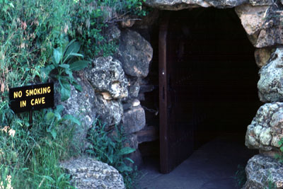 Historic Cave Entance Built by the CCC in 1936.