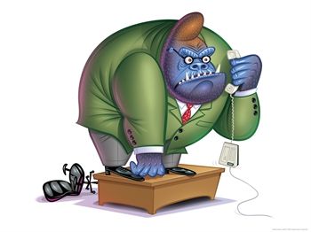 Gorilla as Angry Businessman Giclee Print by Dynamic Graphics