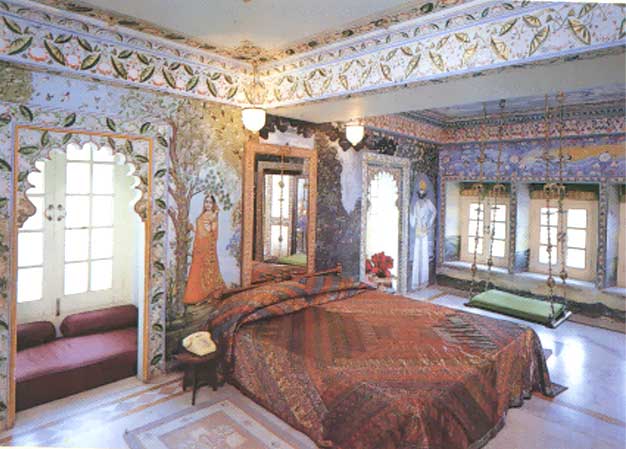 Bedroom of Hotel Lake Palace Udaipur