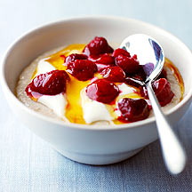 Porridge with Raspberries and Golden Syrup
