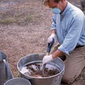 Mixing the Portland Cement, Perlite and Peat