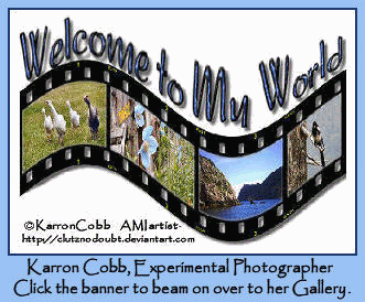 Karron Cobb Experimental Photographer, check out her Gallery at http://clutznodoubt.deviantart.com