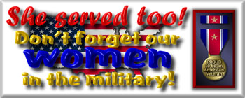 She served too, women in the military banner