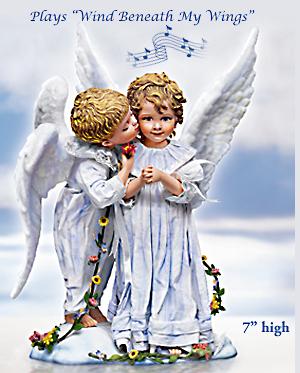 The Bradford Editions Sandra Kuck's Angel Kisses
 Collectible Child Angel Figurine