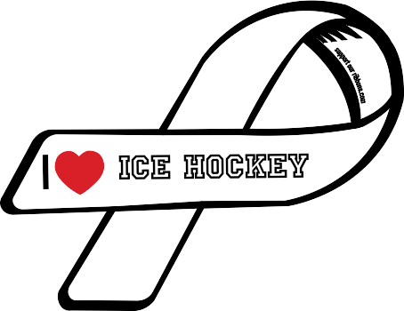 Custom Ribbon Magnet: Ice Hockey 