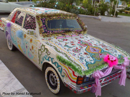 Marriage celebration and car decoration