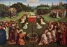 Posted by Cajun Huguenot on 5/2/2004, 64KB
This is part of a work by Jan Van Eyck. It was painted in the 1430's. It is the adoration of the Lamb of God. I love this