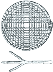 Hoops rolled with sticks, such as this, were widely used as targets by indigenous archers in North America.